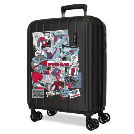 Valise de Cabine Marvel Spiderman Noir 40x55 cm - ABS Rigide et Extensible