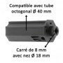 Embout de Tube de Volet Roulant Octogonal 40 mm - Cyclingcolors