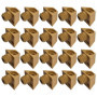 Lot de 20 Taquets en Plastique pour Étagères - Support de Meuble Marron Clair