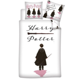 Parure de Lit Harry Potter Réversible en Polycoton - Housse de Couette et Taie d'Oreiller
