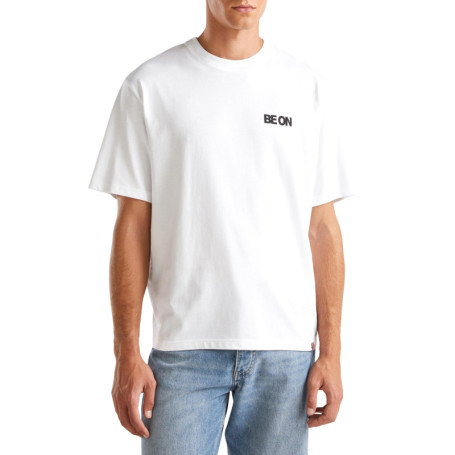 T-shirt Blanc à Manches Courtes pour Hommes - United Colors of Benetton