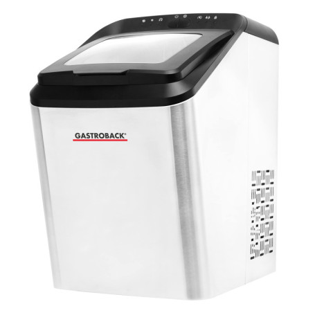Machine à glaçons Gastroback Pro - Capacité 15 kg, Noir/Argent