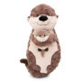 Coussin Loutre Thure Oda & Odalina en Peluche 40x20cm - Doux et Durable