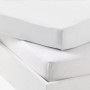 Lot de 1 Alèse et 1 Drap Housse Blanc 60x120 cm - Mon P'tit Dodo
