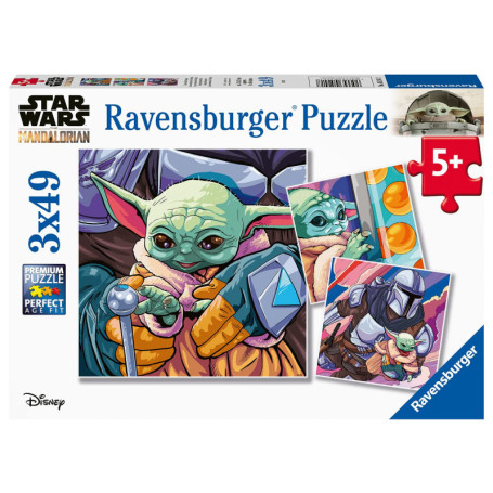 Puzzle Ravensburger Star Wars Mandalorian - 3 Puzzles de 49 Pièces pour Enfants