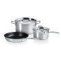 Set de Casseroles Inox Classique 3 Pièces Le Creuset