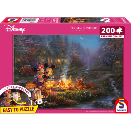Puzzle Disney Mickey et Minnie Campfire - 200 pièces par Schmidt
