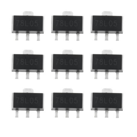 EMSea 50 Régulateurs de Tension SMD 78L05 - Sortie 5V pour Circuits Imprimés