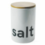 Pot à Sel en Céramique avec Couvercle en Bambou - 750 ml
