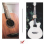 Sillet de Chevalet en Os pour Guitare - 2 Pièces avec Papier de Verre