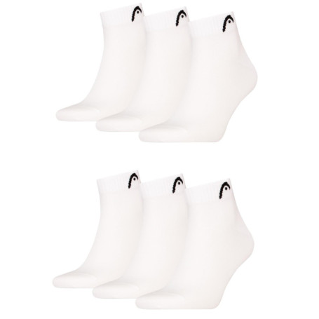 HEAD Lot de 2 Paires de Chaussettes Blanches Quarter Taille 35/38