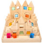 Blocs de Construction en Bois avec Gemmes Colorées - TickiT