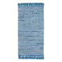 Tapis en Coton Frida - Tissé à la Main, Bleu, 60 x 120 cm