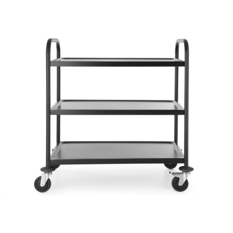 Chariot de Service Multifonction HENDI en Acier Inox Noir Mat