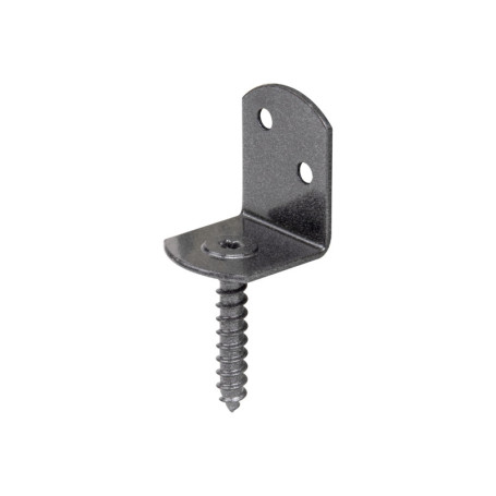 Équerre DURAVIS® pour clôture tressée - Kit de 50 pièces en noir diamant