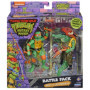 Figurines Tortues Ninja Michelangelo et Leatherhead - Pack de Combat