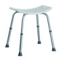 Tabouret de Douche Réglable en Aluminium Blanc - 60x10x33 cm