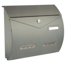 Boîte aux Lettres ALUBOX Argent - Format Magazine avec Système Anti-Effraction
