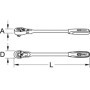 Cliquet Inclinable Extra-Long 1/2" 72 Dents KS Tools