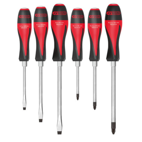 Boîte de 6 Tournevis Ergonomiques KS Tools Ultimatemax 3,5 à 8 mm