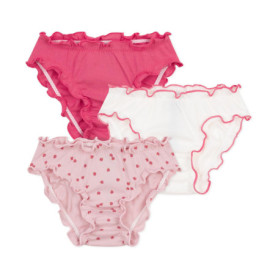 Lot de 3 Culottes Fille en Coton Imprimé Pommes - Petit Bateau 27,22 €