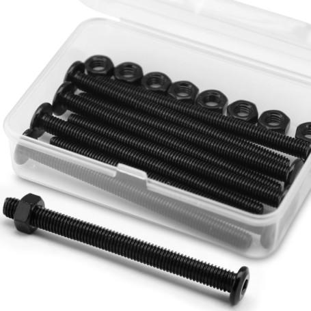 Kit de 20 Vis M6 en Acier Inoxydable Noir avec Écrous et Boulons 21,59 €