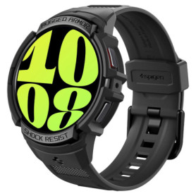 Coque Spigen Rugged Armor Pro avec Bracelet pour Samsung Galaxy Watch 6 - Noir