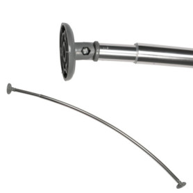 Tringle à Rideau de Douche Incurvée en Aluminium Chromé - Croydex