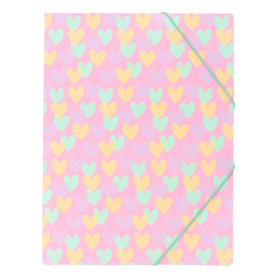 Lot de 2 chemises élastiques A4 B'LOG HEARTS avec motifs colorés