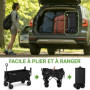 Chariot Pliable à Roulettes BEAU JARDIN pour Camping et Plage