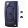 Coque Clé Pliable ANGOFIZ 2 Boutons pour Peugeot et Citroën