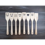 Lot de 8 Spatules en Bois de Hêtre JOWE - Ustensiles de Cuisine Pratiques