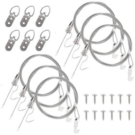 Kit de Suspension pour Cadres Photo en Acier Inoxydable - Charge Max 40kg