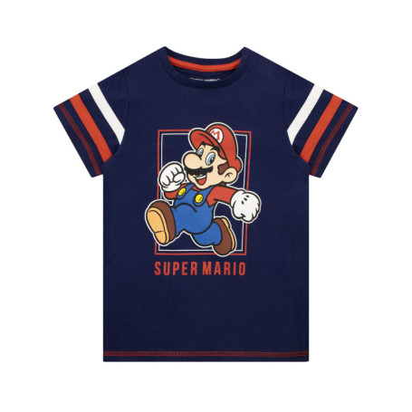 T-shirt Super Mario Garçon Bleu 4-5 Ans