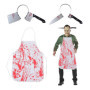 Tablier Sanglant d'Halloween avec Bandeaux - Costume de Zombie Effrayant
