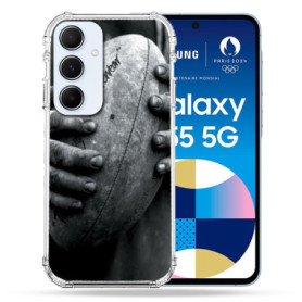 Coque Renforcée Cokitec pour Samsung Galaxy A55 5G - Sport Rugby Vintage