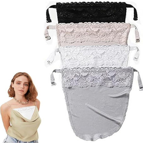 Camisole en Dentelle à Clipser pour Femme - 4 Pcs Soutien-Gorge Insérer