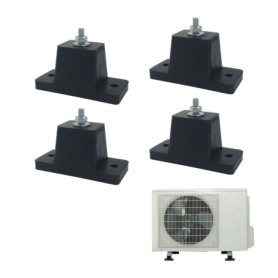 Ensemble de 4 Amortisseurs Antivibratoires en Caoutchouc pour Climatisation