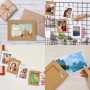 Ensemble de 20 Cadres Photo DIY en Papier Kraft avec Pinces en Bois