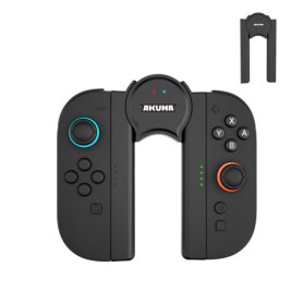 Grip Ergonomique AKUMA Cyber V06 pour Joy-Con Switch 2 avec Recharge Intégrée