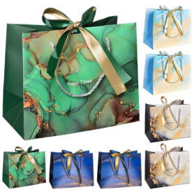 Ensemble de Sacs Cadeaux Zuxbolf - 8 Pièces Élégantes avec Anse pour Toutes Occasions