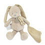 Pantin Doudou Lapin Mocca en Coton pour Bébé - Jouet d'Éveil Tendre