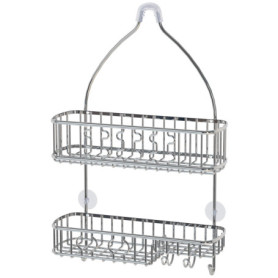 Organisateur de Pomme de Douche Suspendu en Chrome pour Salle de Bain