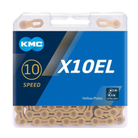 Chaîne KMC X10el Gold 1/2" x 11/128" pour Vélo