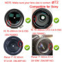 Lot de 2 bouchons d'objectif 72 mm pour Canon, Nikon et Sony