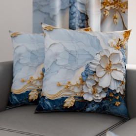 Paire de Taies d'Oreiller Florales en Microfibre - 30 x 30 cm