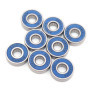 Lot de 8 Roulements à Billes 608 ZZ pour Skateboard et Roller - Bleu