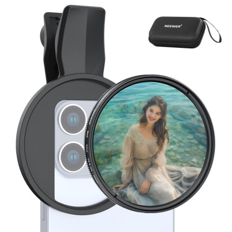 Kit de Filtres NEEWER 67mm pour iPhone - CPL et Diffusion 1/4