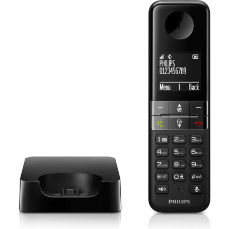 Philips D4701B Téléphone Fixe Sans Fil DECT Noir avec Écran 1,8 Pouce 57,53 €