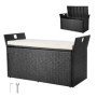 Banc de Rangement Extérieur en Rotin Synthétique avec Coussin - 340 L 953,07 €
